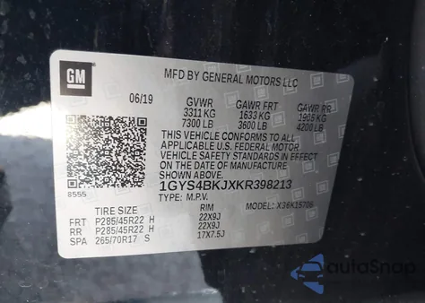 2019 Cadillac Escalade Luxury from USA, damaged, VIN 1GYS4BKJXKR398213